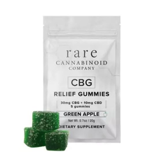 Rare Cannabinoid RELIEF Gummies &amp; Tinctures, Strain: CBG 5 Gummies