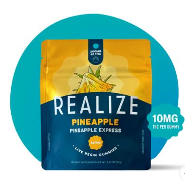 Realize Live Resin Gummies, Strain: Pineapple - Pineapple Express