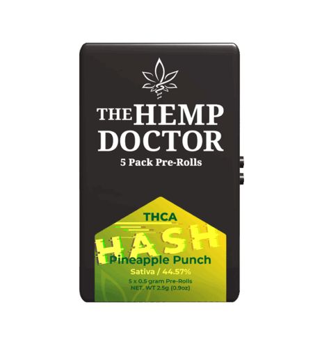 The Hemp Doctor THCA Bubble Hash Pre-Roll Tins - 5pk, Strain: Pineapple Punch