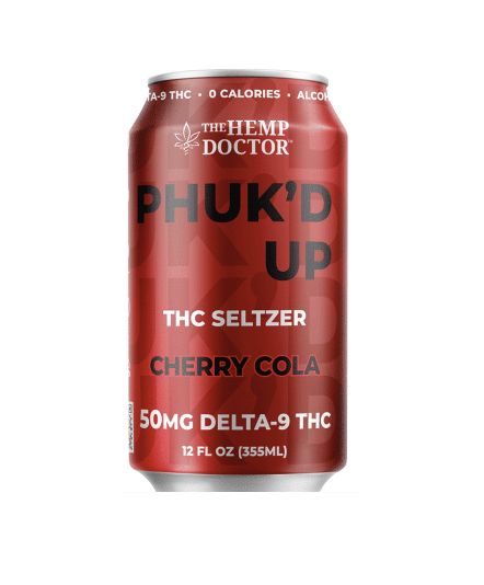 Phuk&#39;d Up D9 THC Seltzer - 50mg, Flavor: Cherry Cola