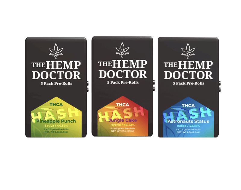 The Hemp Doctor THCA Bubble Hash Pre-Roll Tins - 5pk