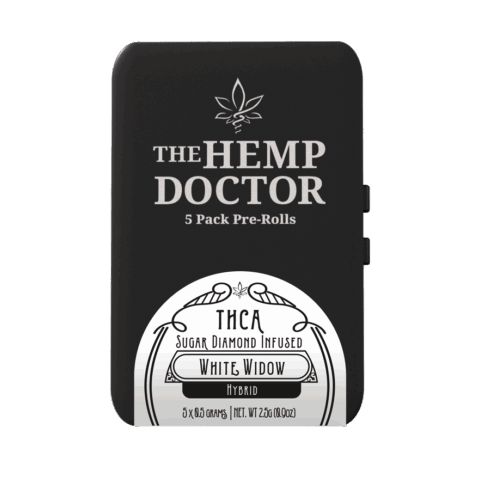 The Hemp Doctor THCA Sugar Diamond Pre-Roll Tins - 5pk, Strain: White Widow