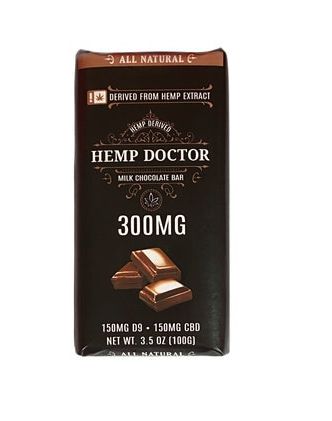 The Hemp Doctor D9 Milk Chocolate Bar - 300mg