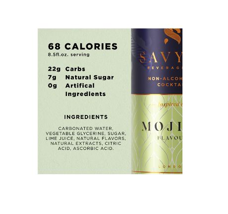 Savyll Non-Alcoholic Cocktails, Flavor: Mojito