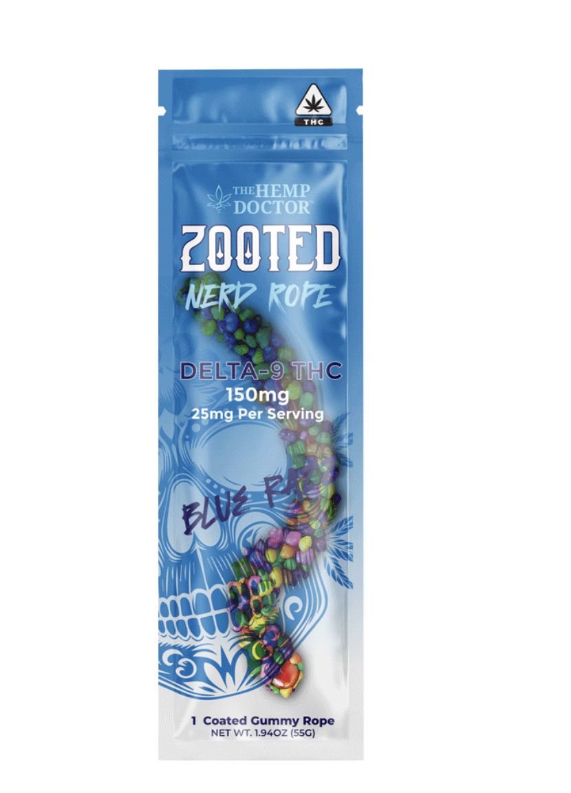The Hemp Doctor Zooted Nerd Rope 150 mg, Flavor: Blue Razz