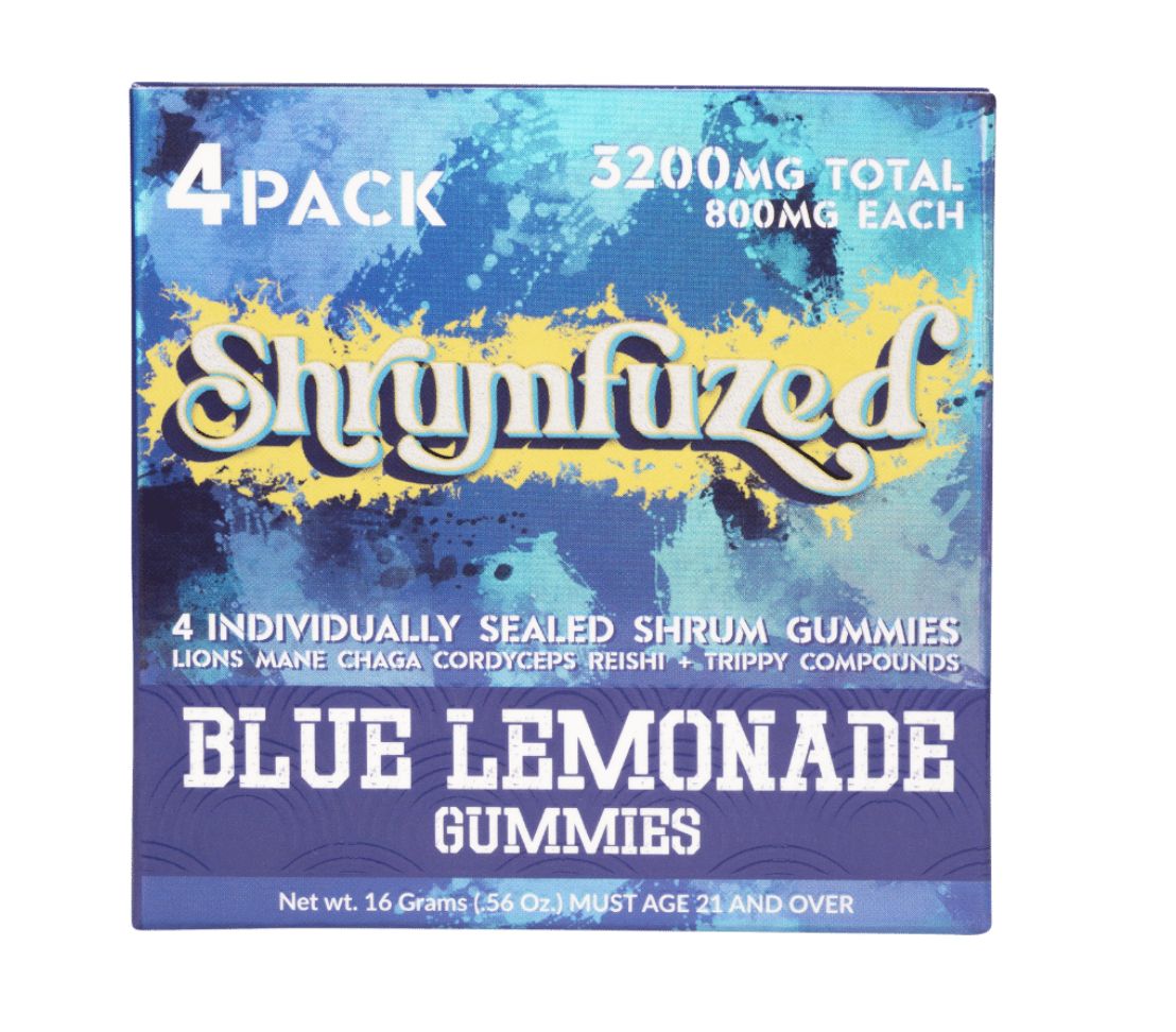 Shrumfuzed Nootropic Mushroom Gummies 3200mg, Flavor: Blue Lemonade