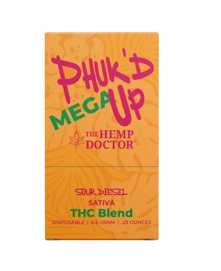 Phuk&#39;d Up Mega THC Blend Disposable Vape 6.5mg, Strain: Sour Diesel