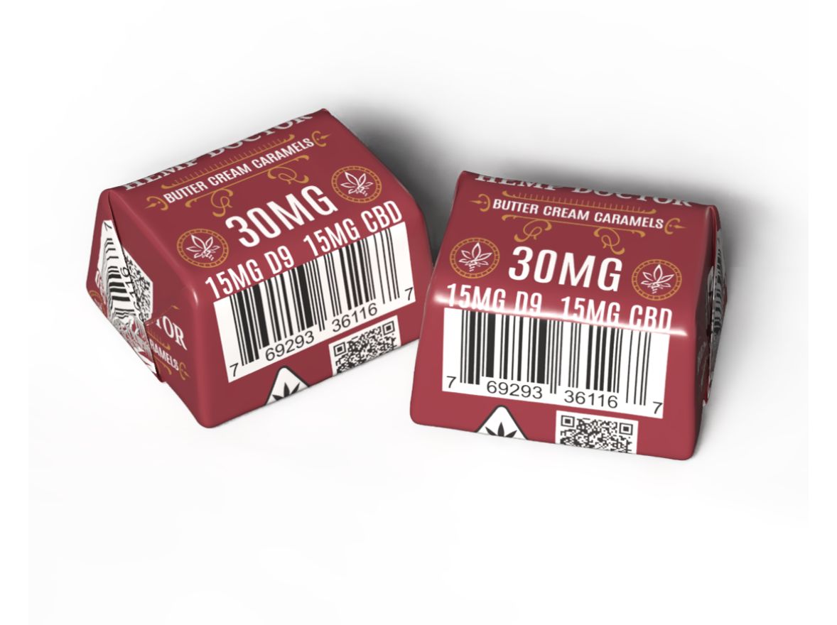 The Hemp Doctor Butter Cream Caramels D9 + CBD 30mg