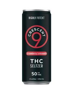 Crescent 9 THC Seltzer - 50mg, Flavor: Strawberry Lemonade