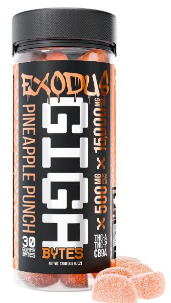 Exodus Gigabytes THCA Gummies - 15,000mg, Flavor: Pineapple Punch