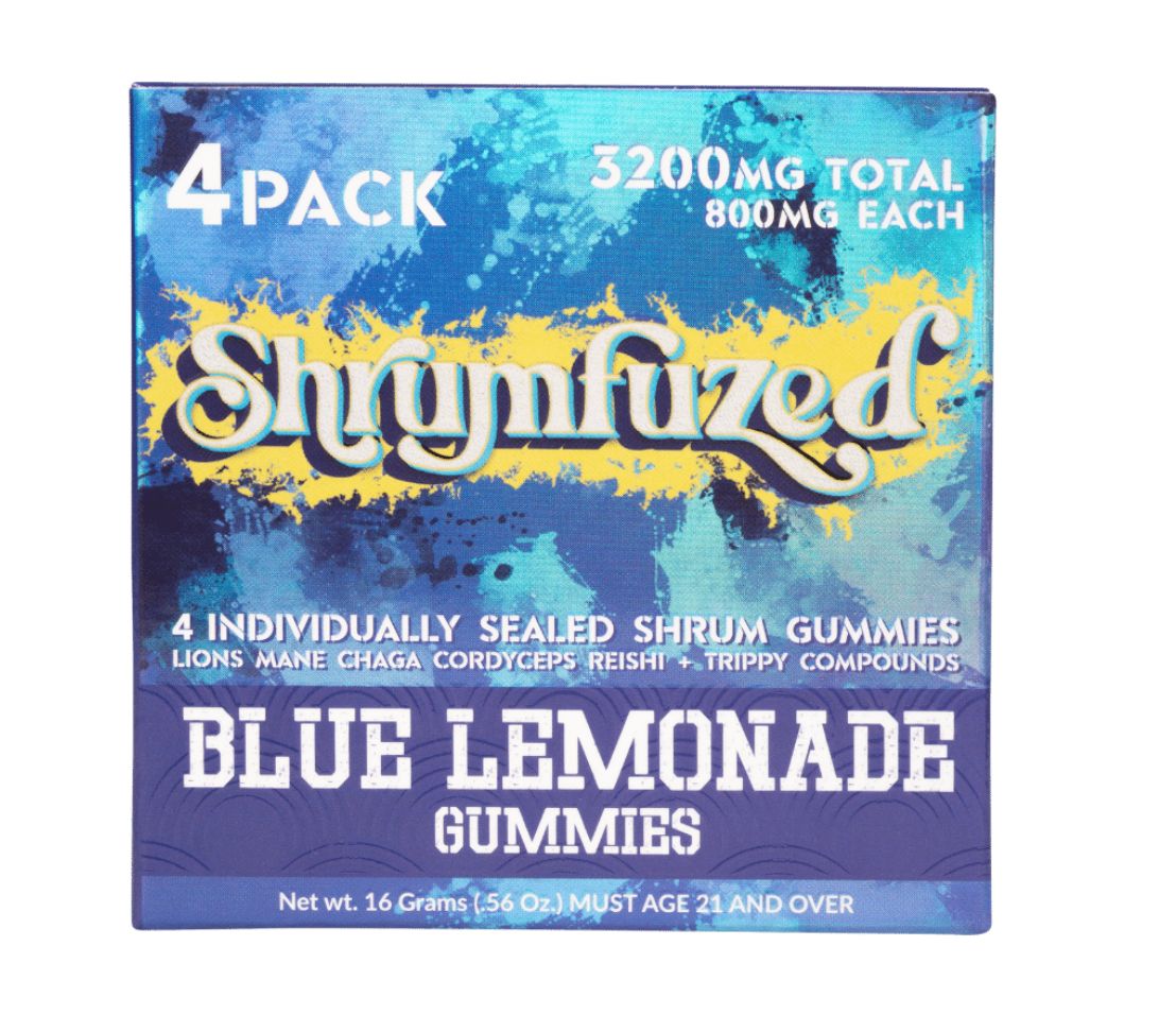 Shrumfuzed Nootropic Mushroom Gummies 4000mg, Flavor: Blue Lemonade