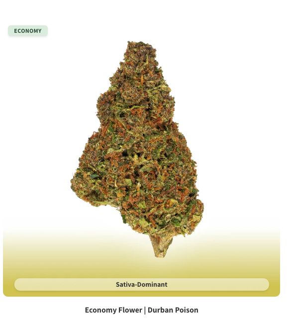 Eden Economy THCA Flower 3.5g, Strain: Durban Poison