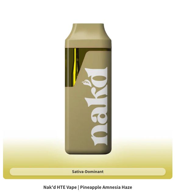 Eden Nak'd THCA Disposable Vape 1g, Strain: Pineapple Amnesia Haze