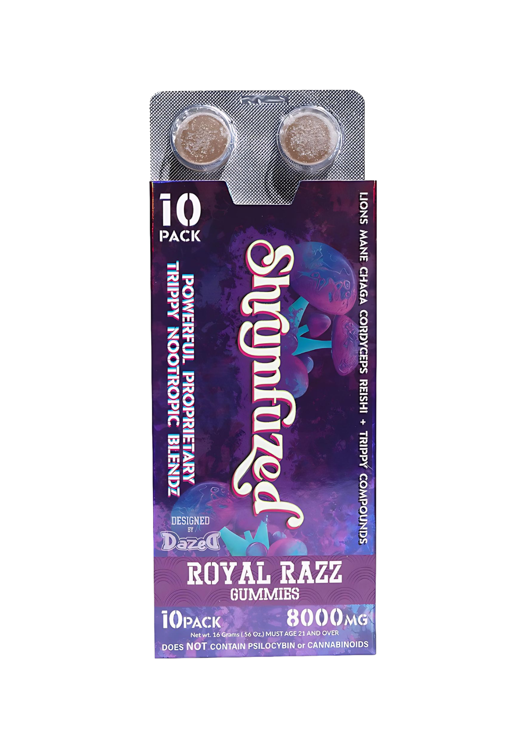 Shrumfuzed Nootropic Blendz shrum edibles 800mg, Flavor: Royal Razz