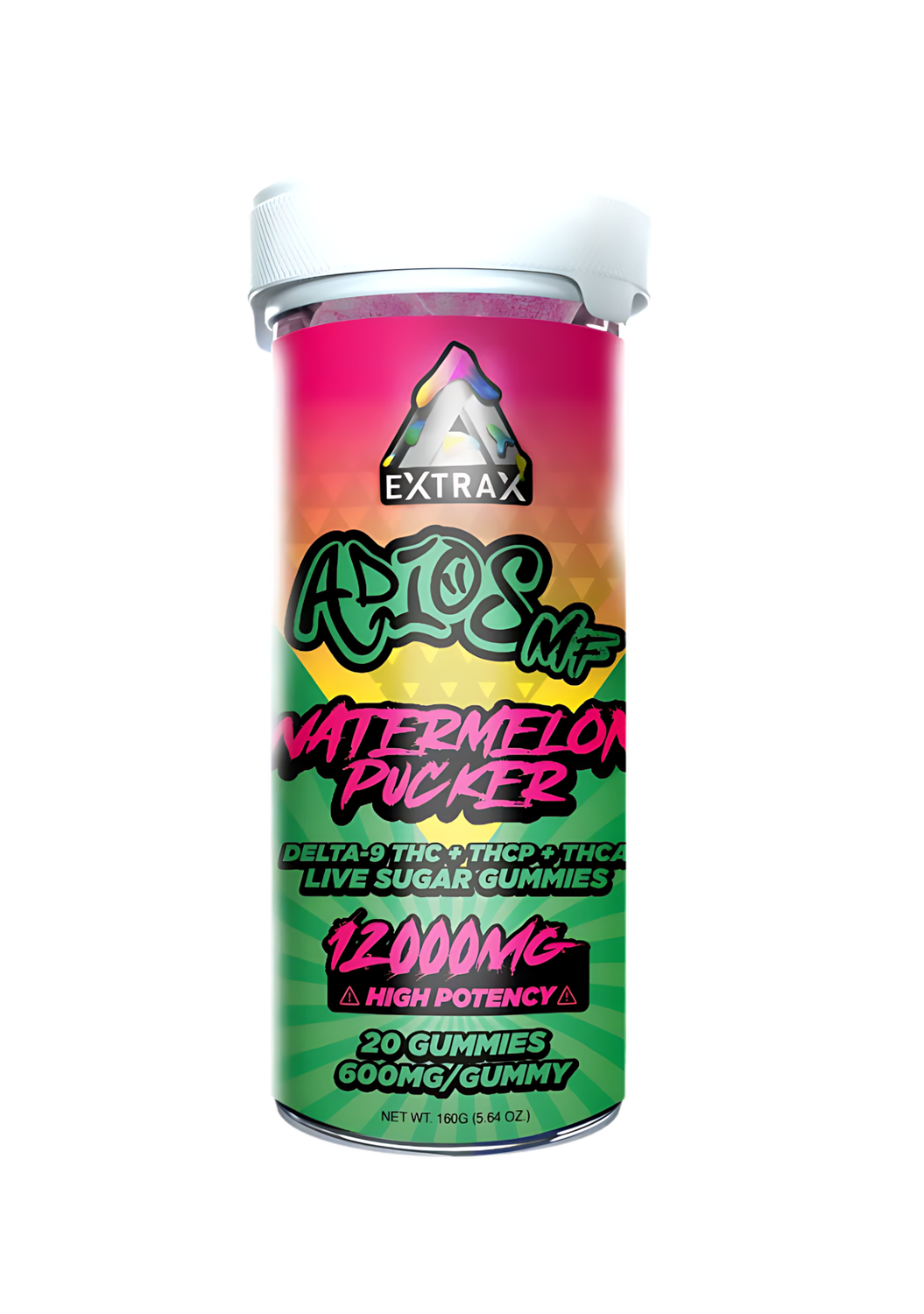 Extrax - Adios MF HIGH POTENCY Delta 9 + THCP + THCA Live Sugar Gummies
