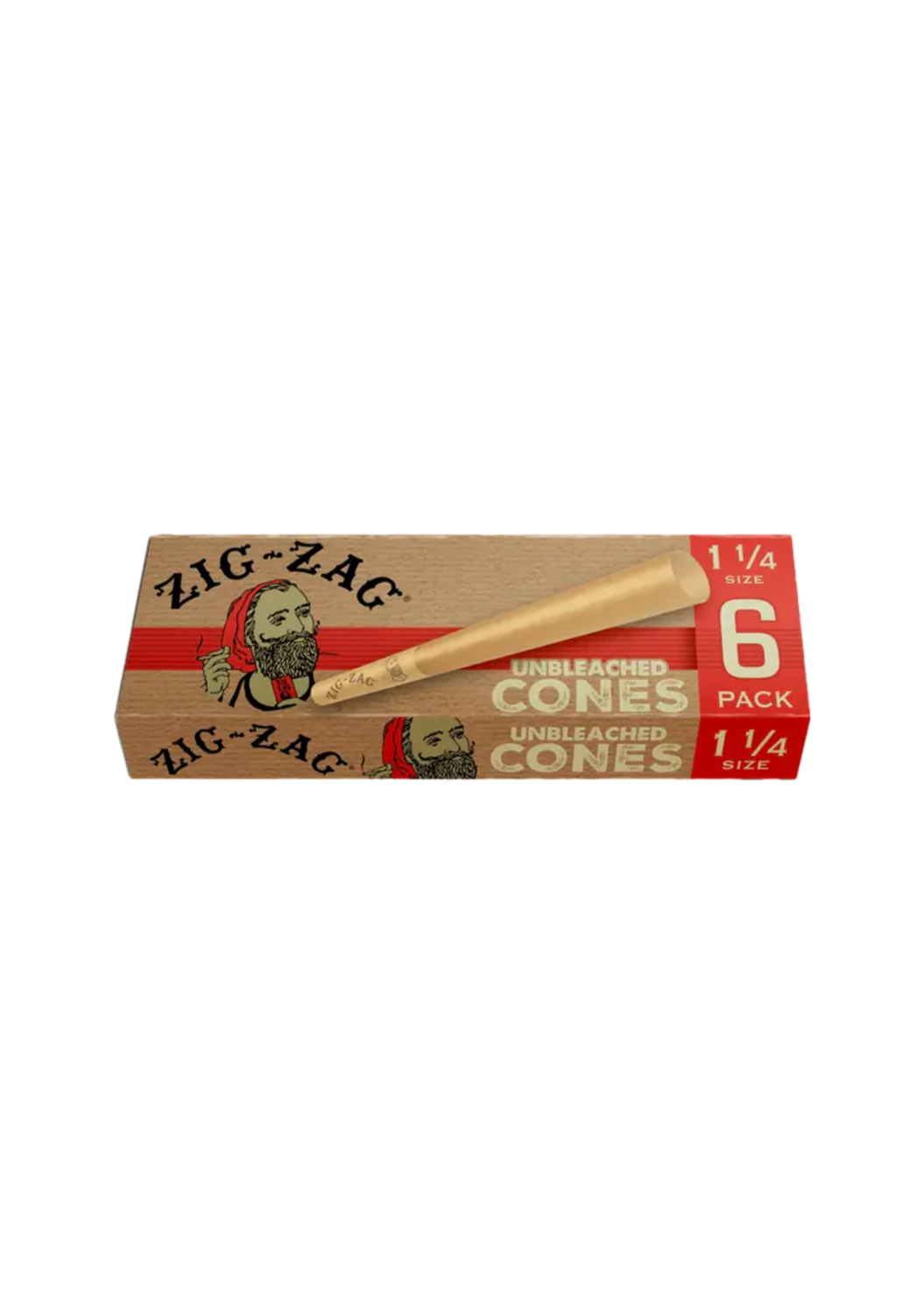 Zig-Zag Unbleached Cones 6ct