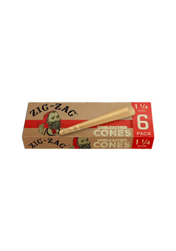 Zig-Zag Unbleached Cones 6ct