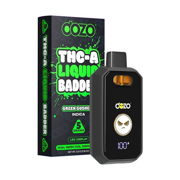 Dozo — 5G Disposable — Liquid Badder, Flavor: Green Gushers — Indica
