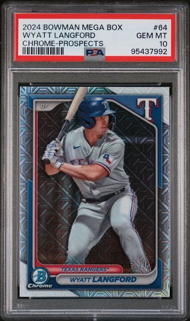 2024 Bowman Mega Box Wyatt Langford #64 PSA 10