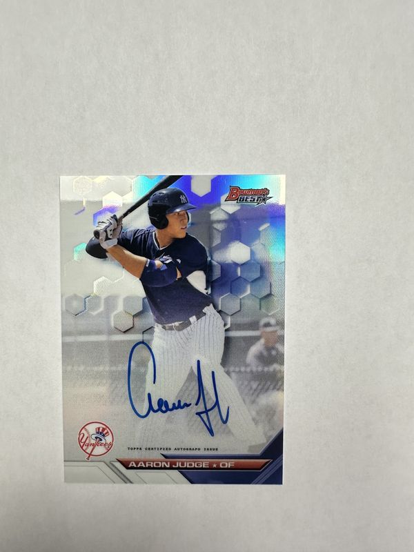 2016 Bowman Best Aaron Judge On Card Auto Refractor