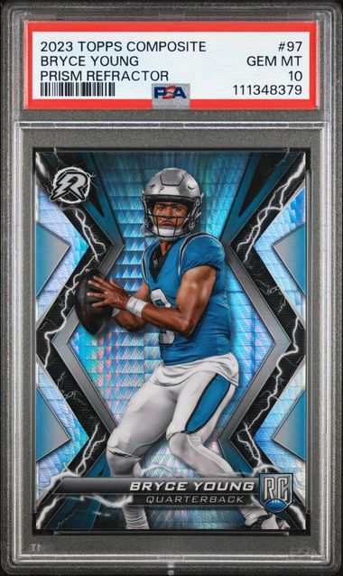 2023 Topps Composite Bryce Young Prism Refractor Rookie Card PSA 10