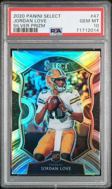 2020 Select Jordan Love Silver Prizm #47 PSA 10