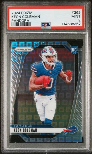 2024 Prizm Keon Coleman Pandora 187/400 PSA 9