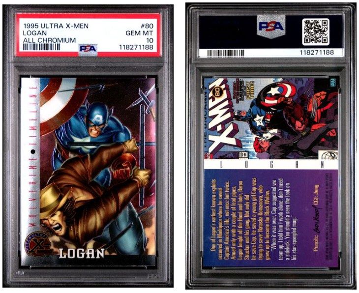 1995 Ultra X-Mex Logan All Chromium #80 PSA 10 with Dragon Scale Bumper