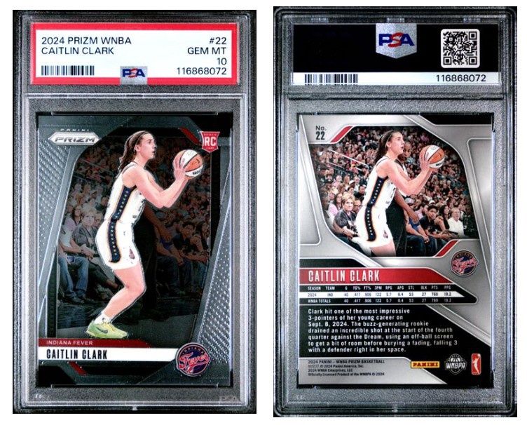 2024 Prizm NBA Caitlin Clark #22 PSA 10 Rookie Card with Magnetic Case