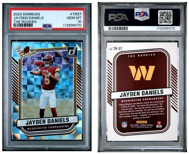 2024 Donruss Jayden Daniels The Rookies #TR37 PSA 10