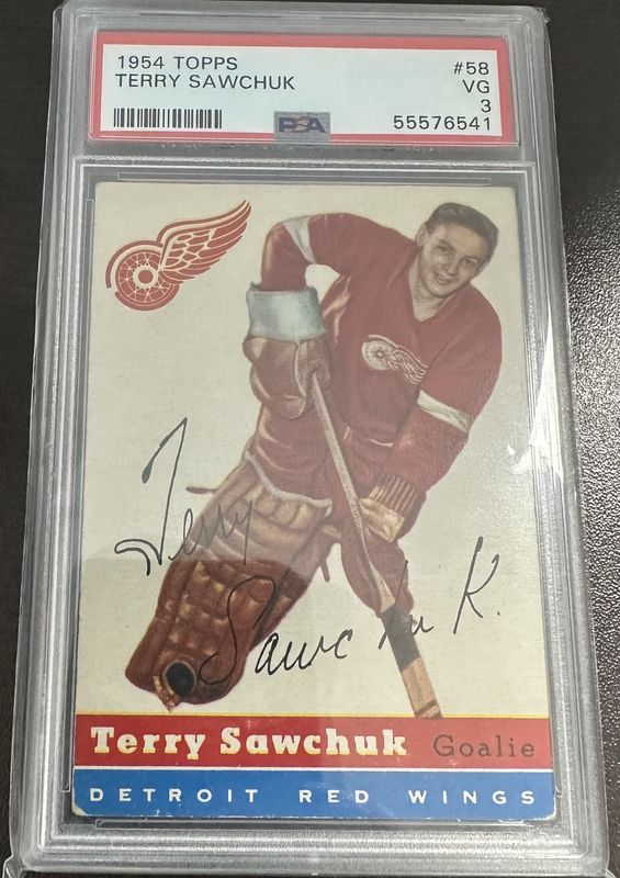 1954 TOPPS #58 TERRY SAWCHUK PSA 3