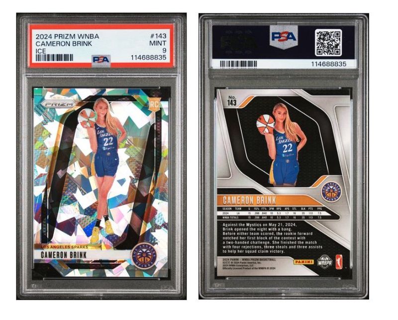 2024 PANINI PRIZM WNBA #143 CAMERON BRINK ICE PSA 9