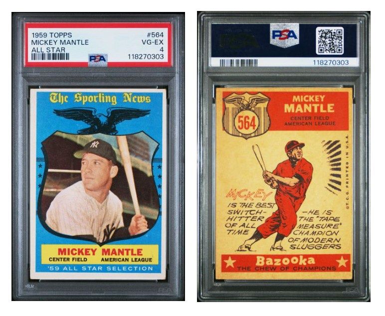 1959 Topps Mickey Mantle All Star #564 PSA 4