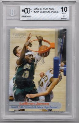 2003 SI For Kids LeBron James Rookie Card #264 BCCG 10