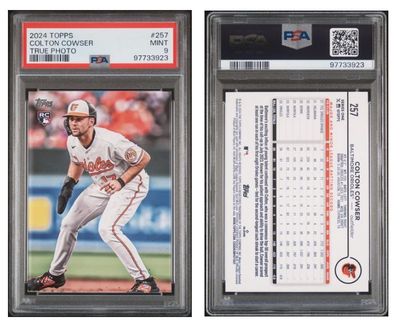 2024 Topps Colton Cowser True Photo Rookie Card #257 PSA 9