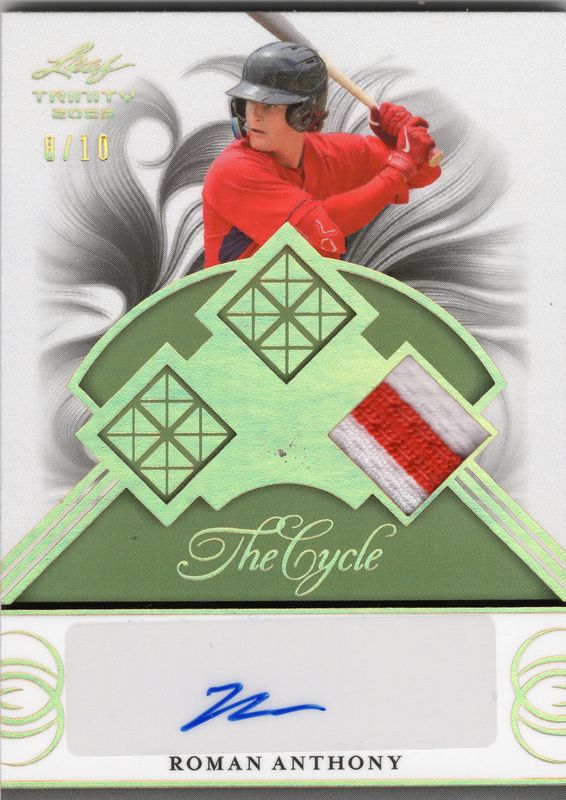 2023 Leaf Roman Anthony Trinity Series 8/10 Autograph &#39;The Cycle&#39;