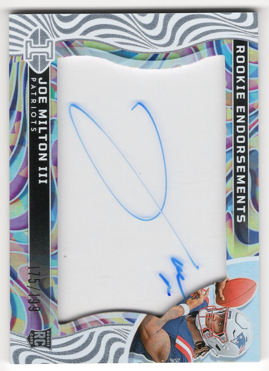 2024 Illusions Joe Milton Patch Auto &#39;Rookie Endorsements&#39; 175/199