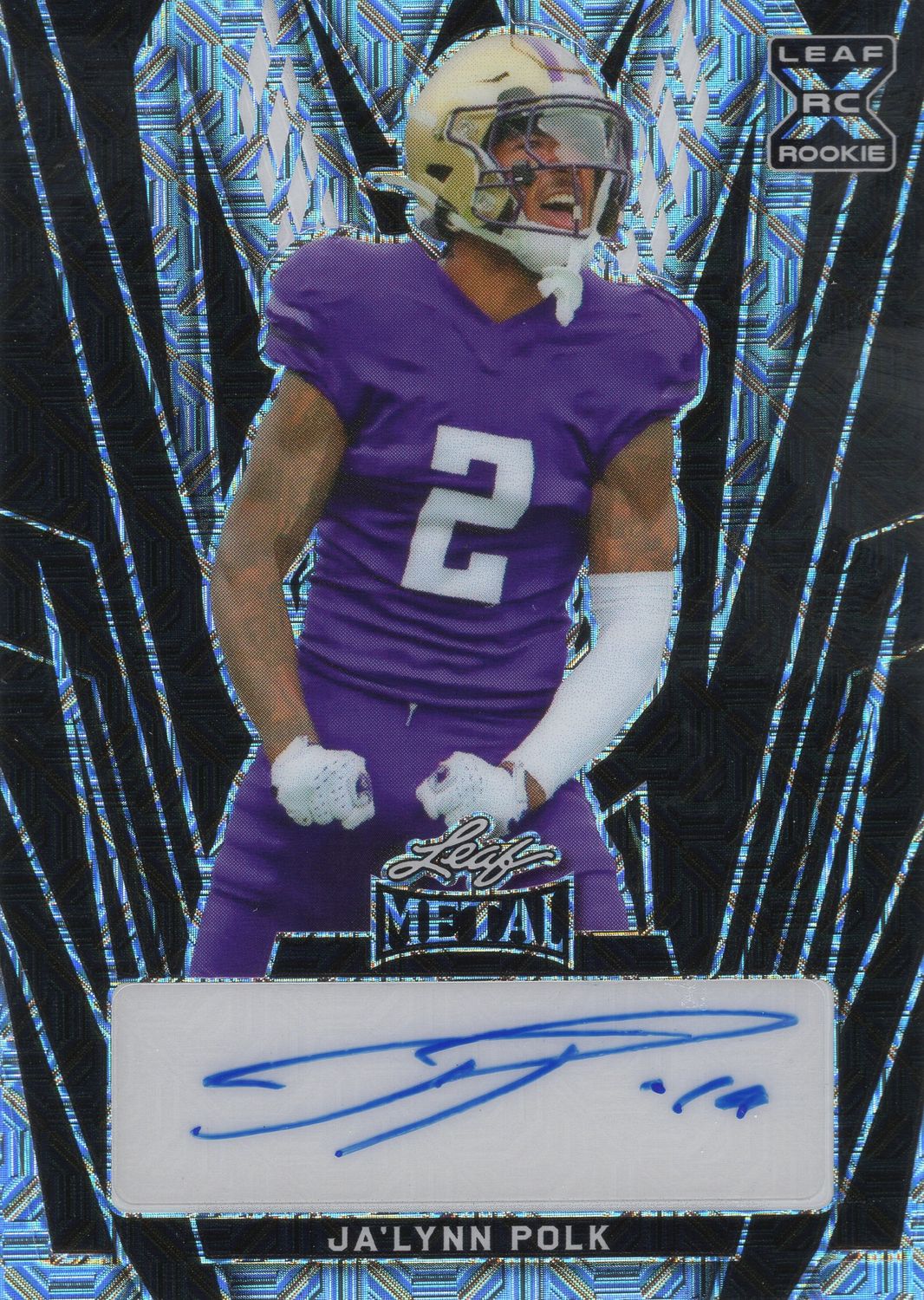 2024 Leaf Metal Ja&#39;Lynn Polk Rookie Card Autograph 4/5