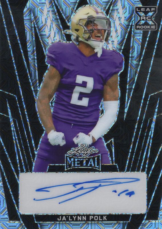2024 Leaf Metal Ja&#39;Lynn Polk Rookie Card Autograph 4/5