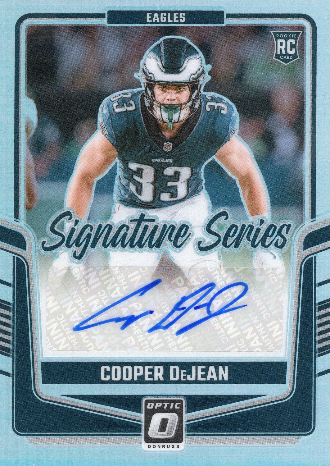 2024 Optic Cooper DeJean Auto Signature Series Silver #SSH-CDN - Philadelphia Eagles