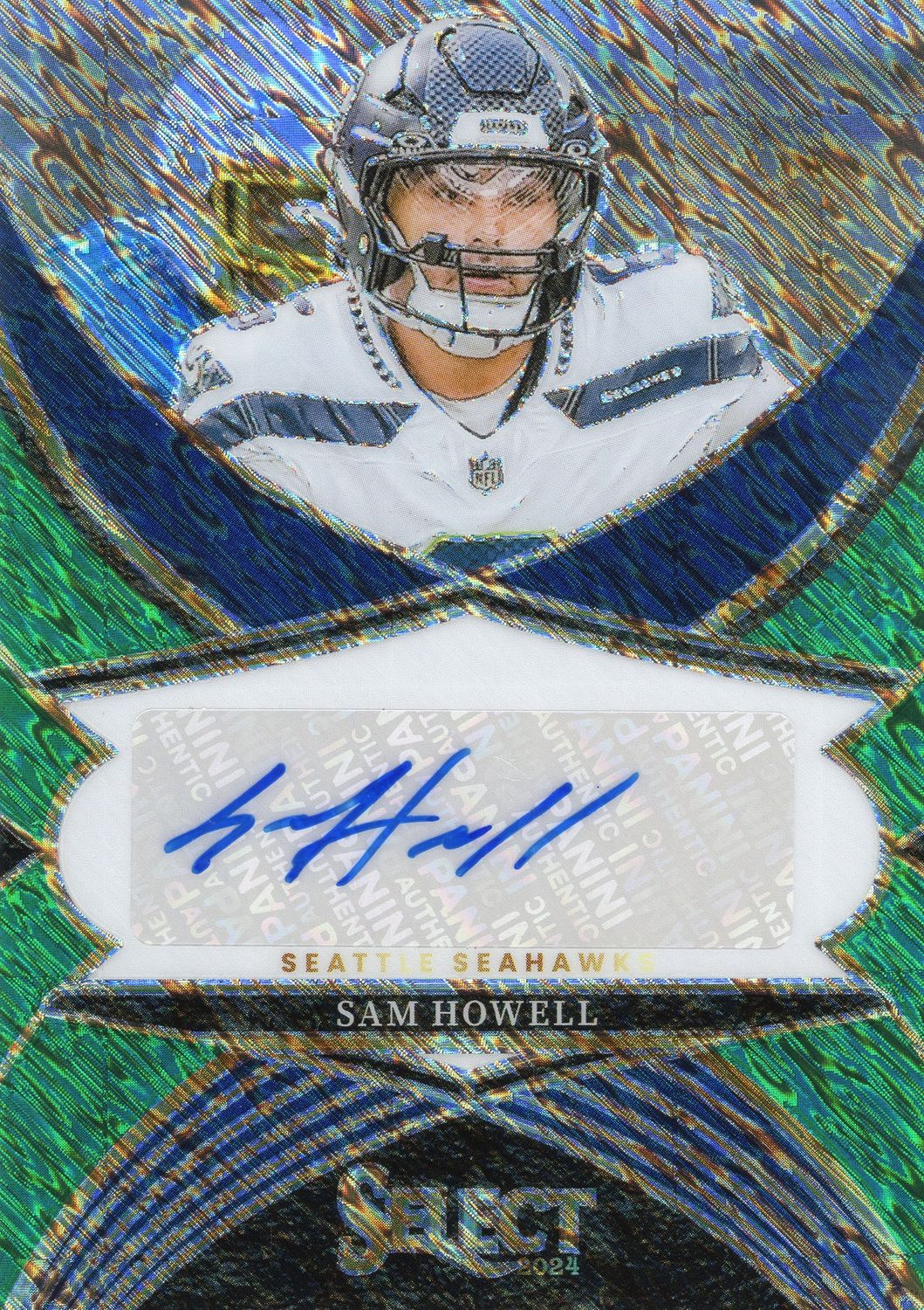 2024 Select Sam Howell Autograph #SSH-SHL Green Prizm 3/5 - Seahawks/Eagles