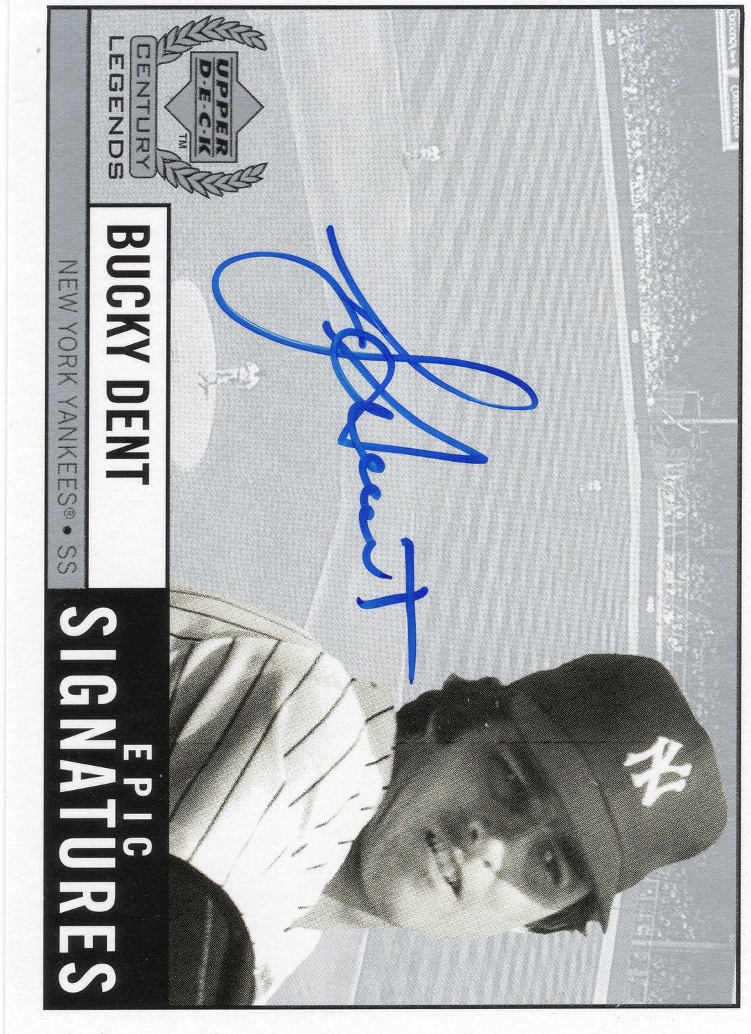 1999 Upper Deck Bucky Dent Epic Signatures #BD (JD)