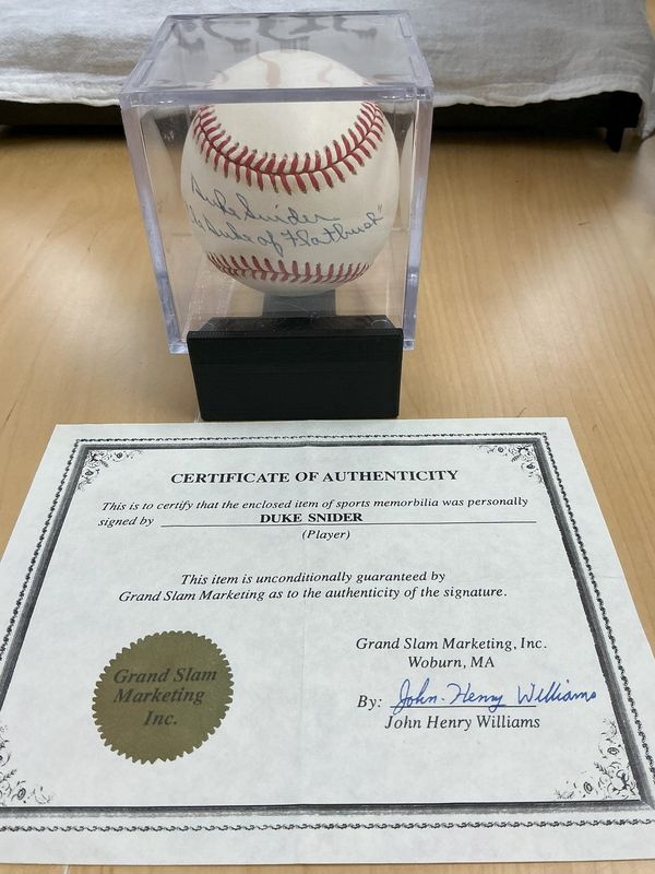 Duke Snider &quot;The Duke of Flatbush&quot; Autographed Baseball - with Grand Slam Authentication