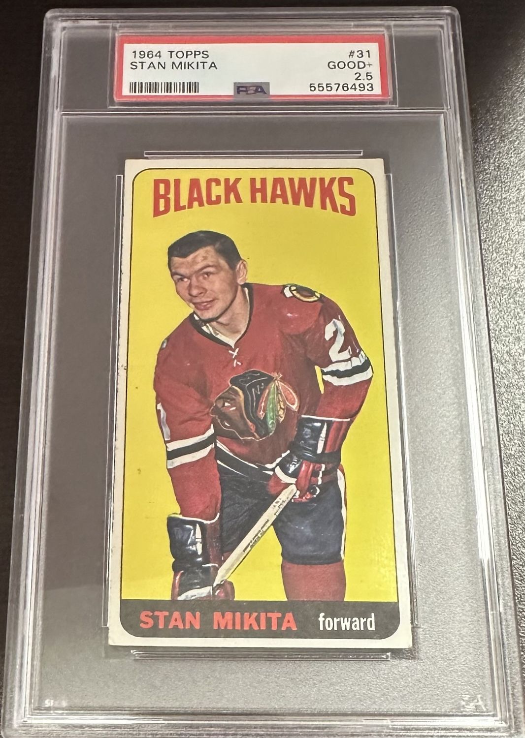 1964 Topps Stan Mikita #31 (Tall Boy) - PSA 2.5