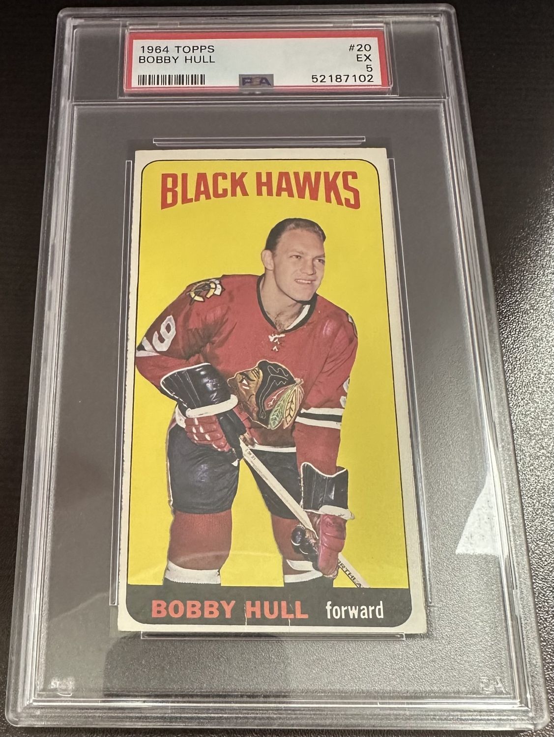 1964 Topps Bobby Hull #20 (Tall Boy) - PSA 5 (SS)