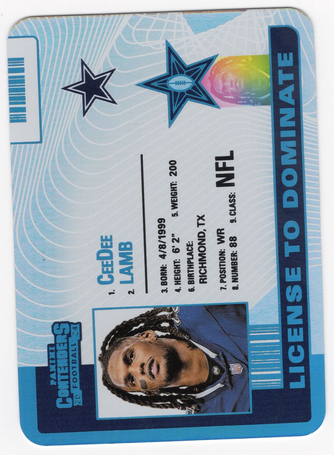2024 Panini Contenders License to Dominate CeeDee Lamb #14 Cowboys CASE HIT SSP