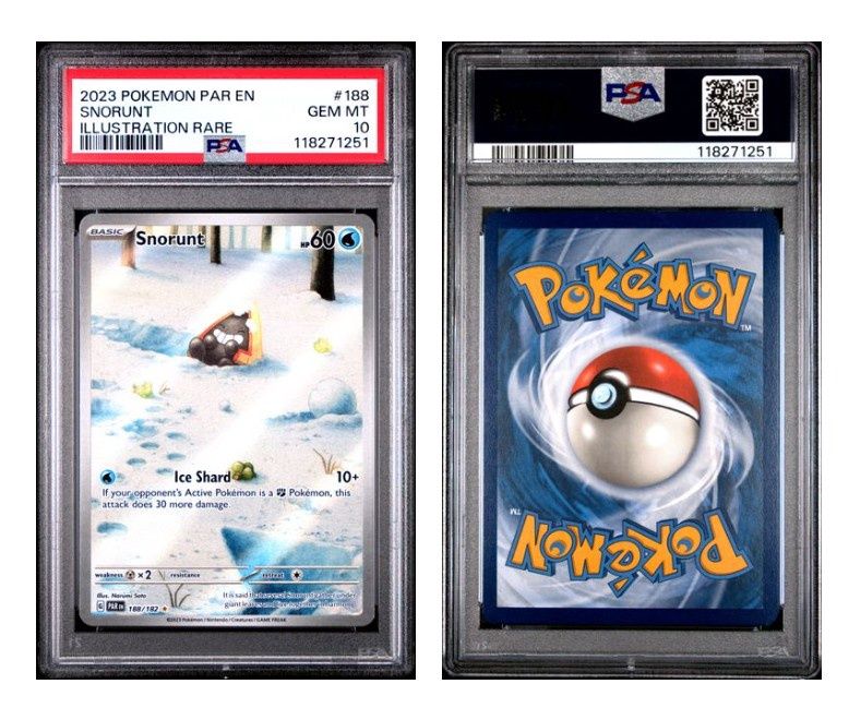 2023 Pokemon Paradox Rift Illustration Rare Snorunt #188 - PSA 10
