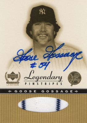 2000 UD Goose Gossage Legendary Pinstripes Patch Auto (JD)