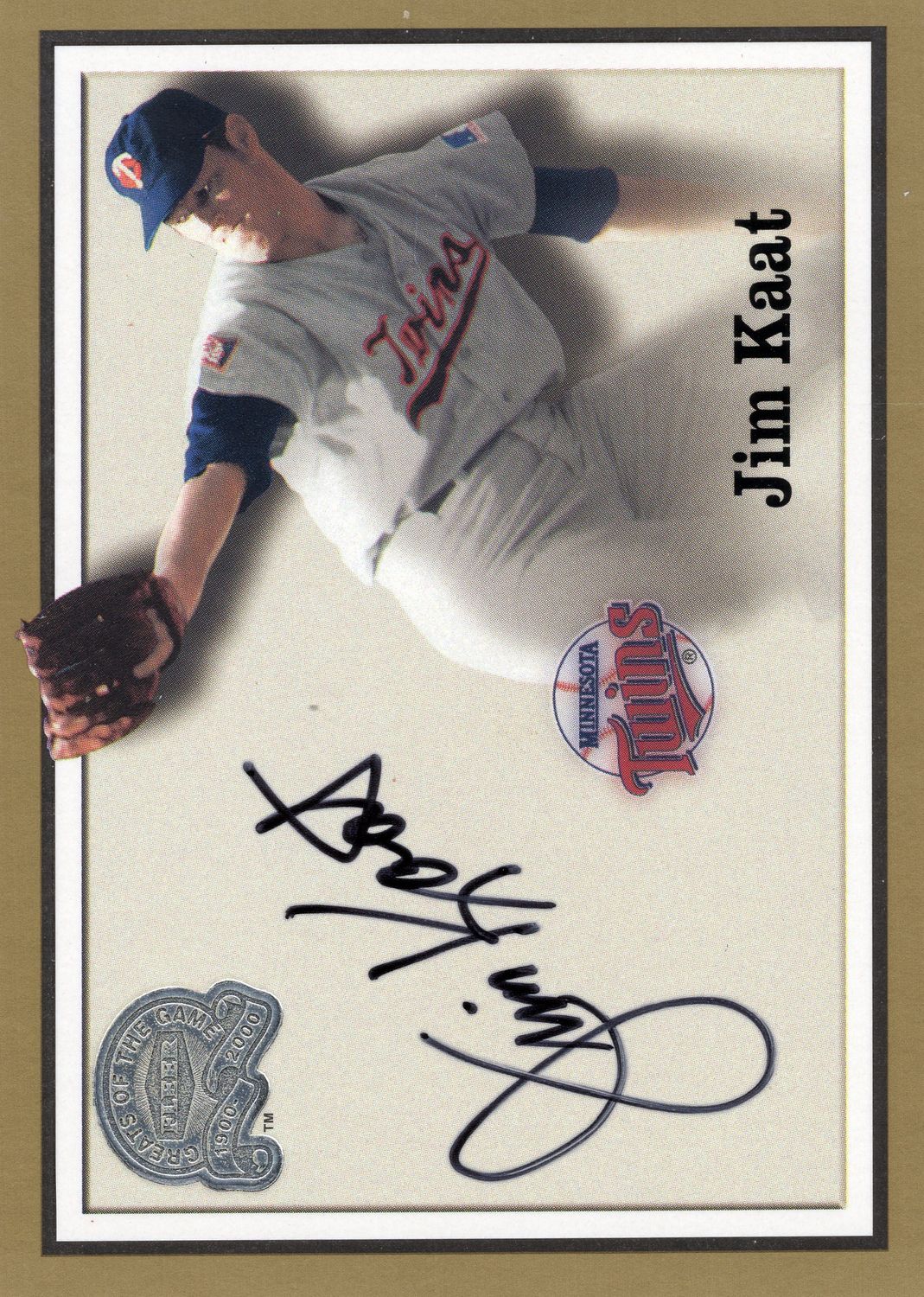 2000 Fleer Jim Kaat Greats of the Game Baseball Auto (JD)