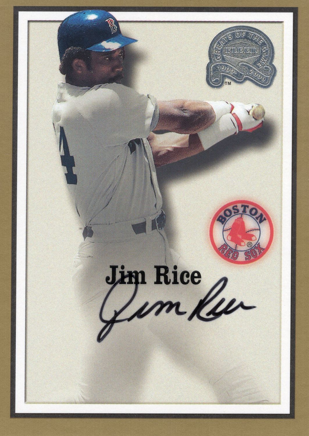 2000 Fleer Jim Rice Greats of the Game Baseball Auto (JD)